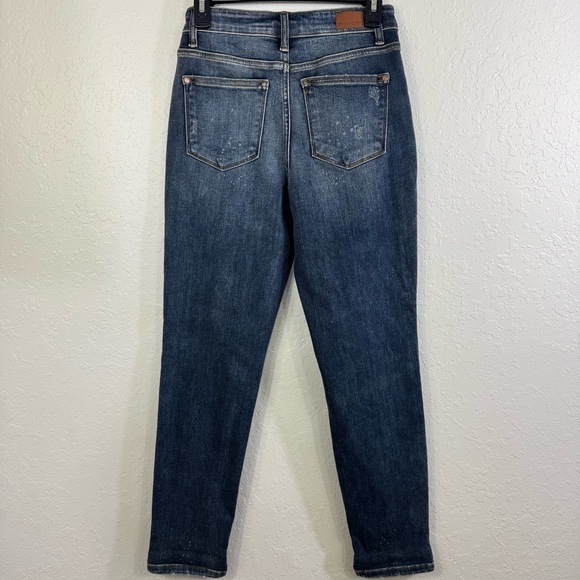 Judy Blue jeans splatter print  1 denim stretchy high‎ rise Women's Blue Jeans - Picture 8 of 12